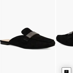 Pelle Moda Black Suede Mules